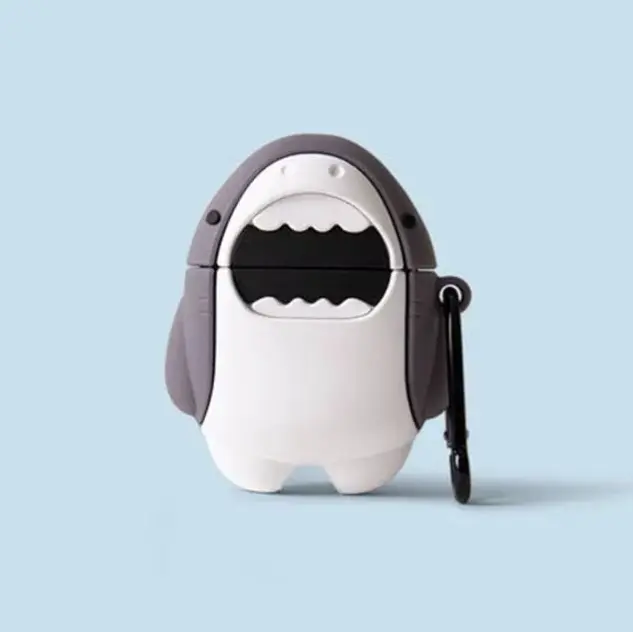 Shark Apple AirPods Case, Headphones Accessories, Music, Keychain, Ocean, Kids, Protective Phone Cover, Birthday, Christmas, Decor, Gifts