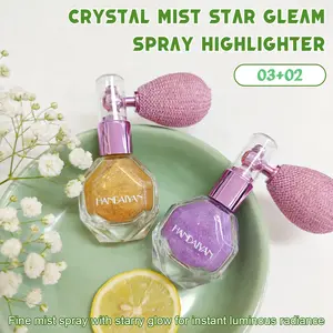 HANDAIYAN Crystal Mist Star Gleam Highlighter Spray, Holographic Ultra Fine Glitter for Hair Body Clothes, Perfect for Festival Rave Prom Party