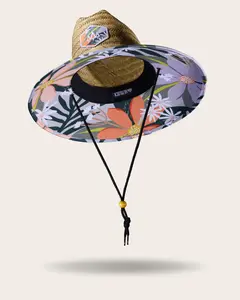 Hemlock's OG Barbados Sun Visor Hat - Tall Cattleman Crown, 4.5" Wide Brim, UPF 50+ Protection, Lightweight & Breathable, Unique Under-Brim Print