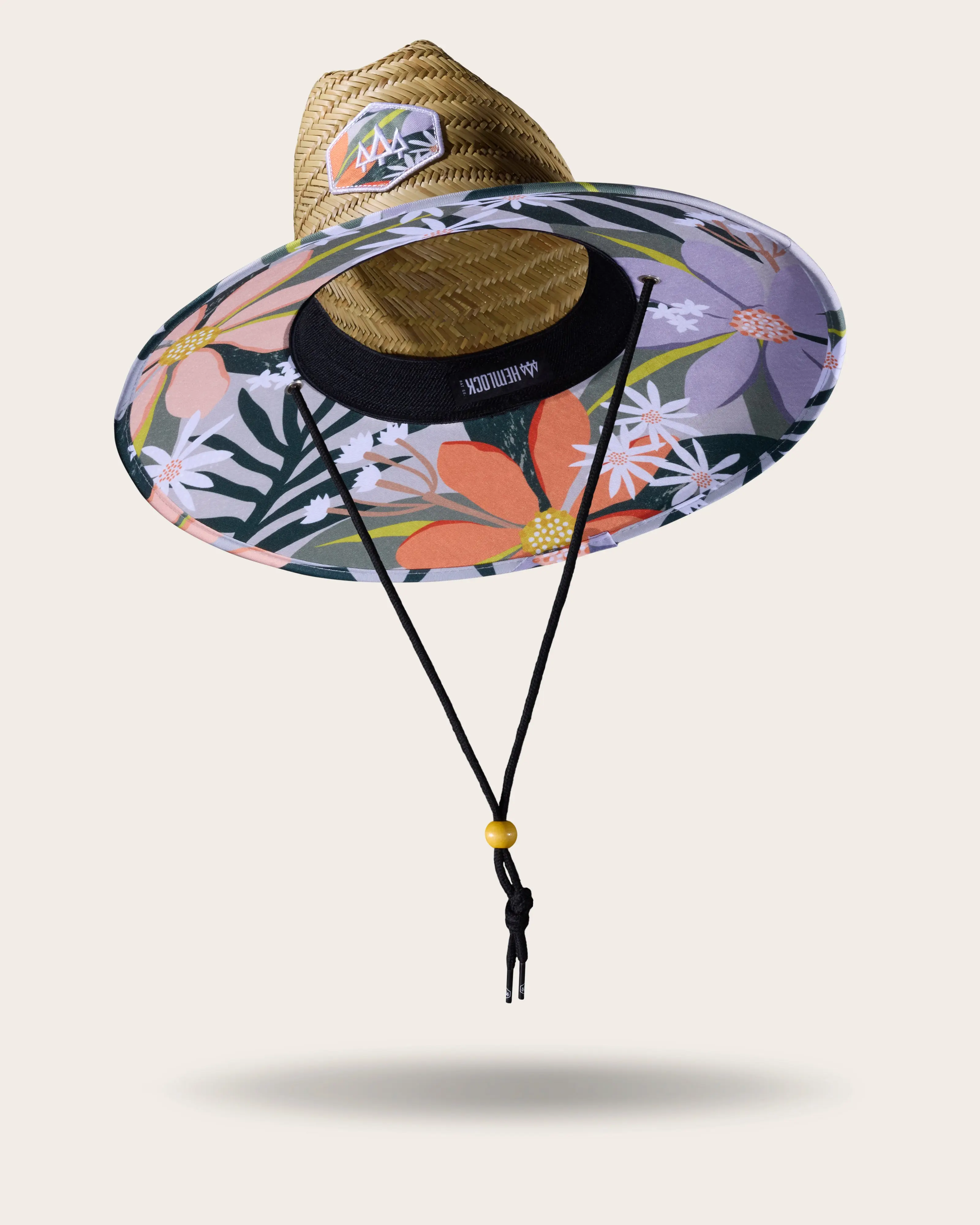 Hemlock Hat Co OG Barbados Sunscreen Hat - UV Resistance, Anti-UV Protective, SPF Protection, 4.5" Wide Brim, Tall Cattleman Crown, UPF 50+, Lightweight, Breathable, Unique Under-Brim Print, Uv Resistance Hats