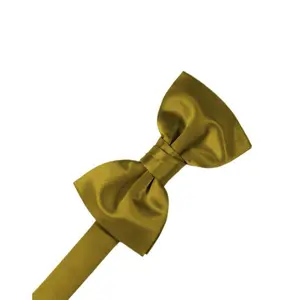 New Gold Luxury Satin Bow Tie