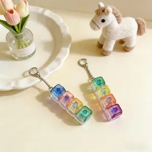 SICANDAENHK Geometric Mechanical Tester Keychain - ABS Fidget Toy for Stress Relief, Home Hanging Decor Supplies, Fidgets