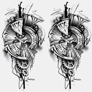 Waterproof Temporary Tattoo Stickers, Long-Lasting 2-7 Days, Unisex Body Art Design, Suitable for Arms, Shoulders, Legs Decoration