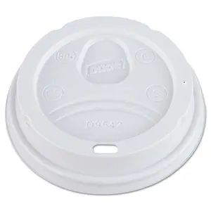 Dixie Ultra. D9542 Dome Drink-Thru Lids- Fits 12-16oz Paper Hot Cups- White- 100/Carton