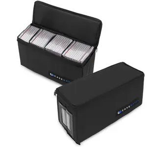 Graded Card Case Light Duty Compatible with 30 BGS PSA Graded Sports Trading Cards, Collapsible Graded Slab Trading Card Box with 3 Dividers