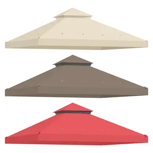 Yescom 10' x 10' Gazebo Canopy Replacement 2-Tier (No Frame), for Crescent