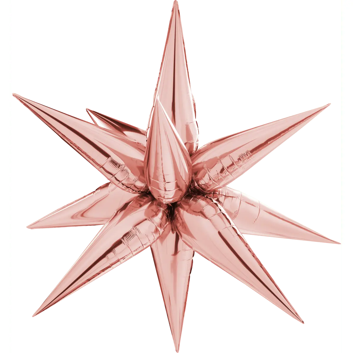 Decochamp Starburst Rose Gold 3D Foil Balloon - 40" in.