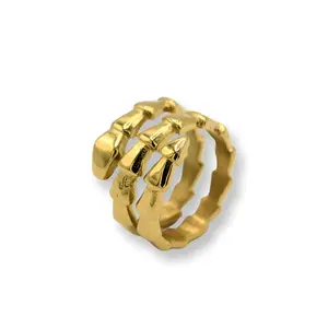 Bul Snake Ring  - Stainless Steel Vacuum Gold Plated