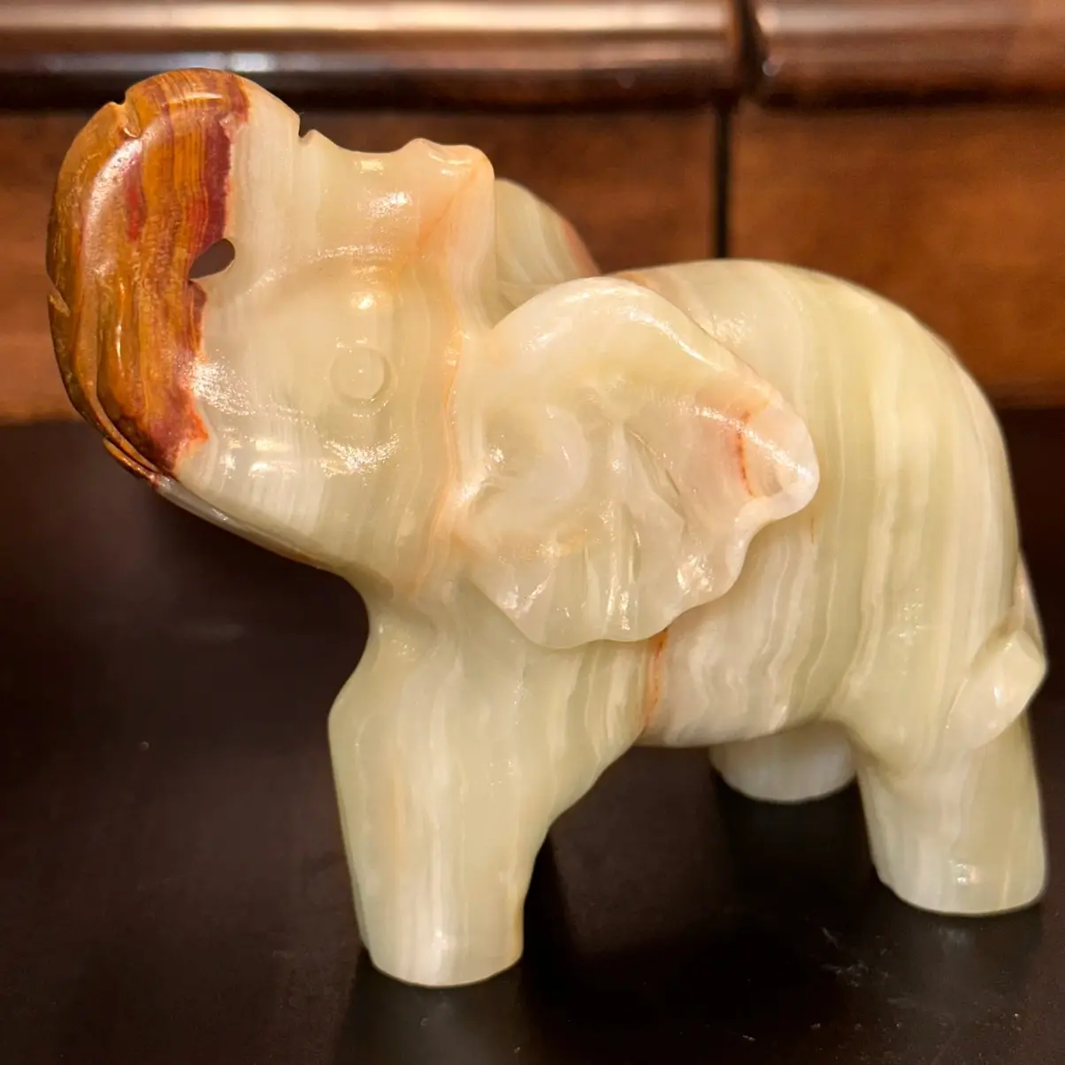 African Jade Elephant carving