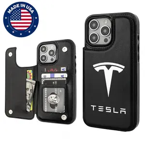 Tesla Aesthetic Design Pattern Casing For iphone 16 15 14 13 12 Plus Pro Max Flaunt Mobile Phone Case TPU Pu Leather Card Holder Drop Protection Shockproof Protector Vintage unique Fashion Trend Anti-scratch Stylish Smartphone Cover