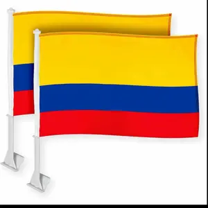 2 Pack: Colombian Car Flag | 11x17 In | Double LiteWeave Pro Series Double