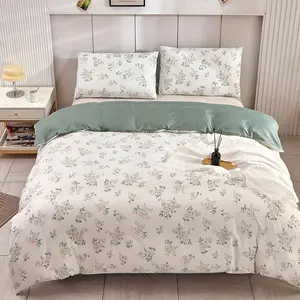 Floral Print Duvet Cover Set, 3 Counts/set Including 1 Duvet Cover & 2 Pillowcases without Pillow Core, Soft Comfortable Bedding Set for Home Bedroom Hotel