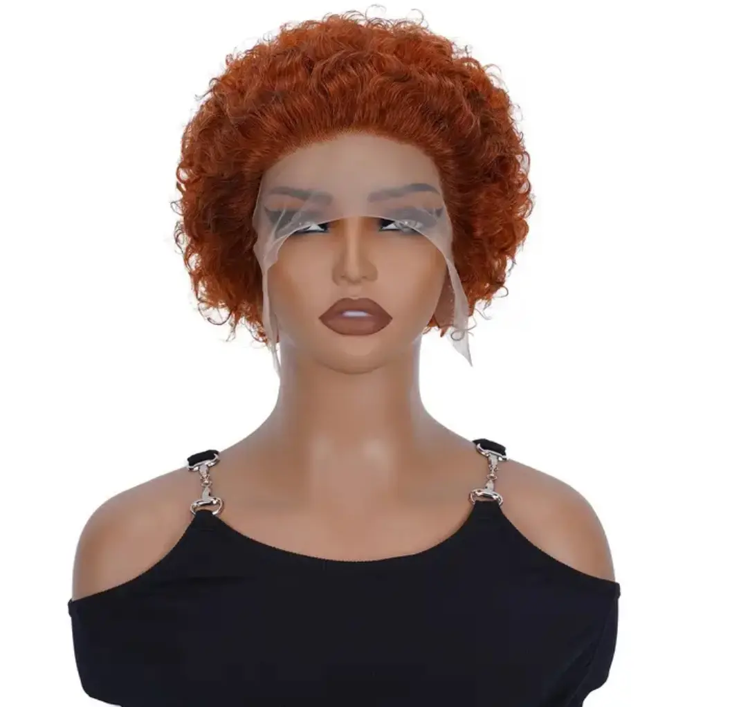 Curly pixie wig
