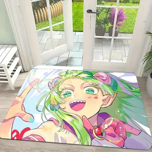 welcome to demon school iruma-kun television show Floor Mat Flannel Rug Ultra Soft, High Water Absorbent & Hypoallergenic, Machine Washable HD Custom Printed Non-Slip Floor Mat for Bathroom, Kitchen Bedroom