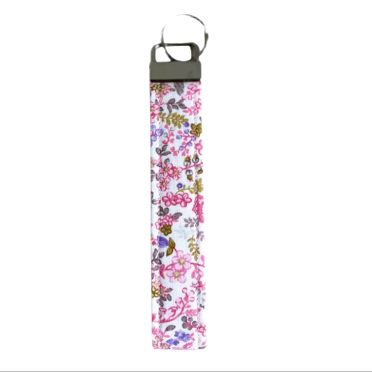 Pink Floral Fabric Keychain Wristlet - Never Lose Your Keys Again