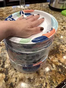 100 Pcs Disposable Paper Plates 2X Stronger, 8.5 Inch