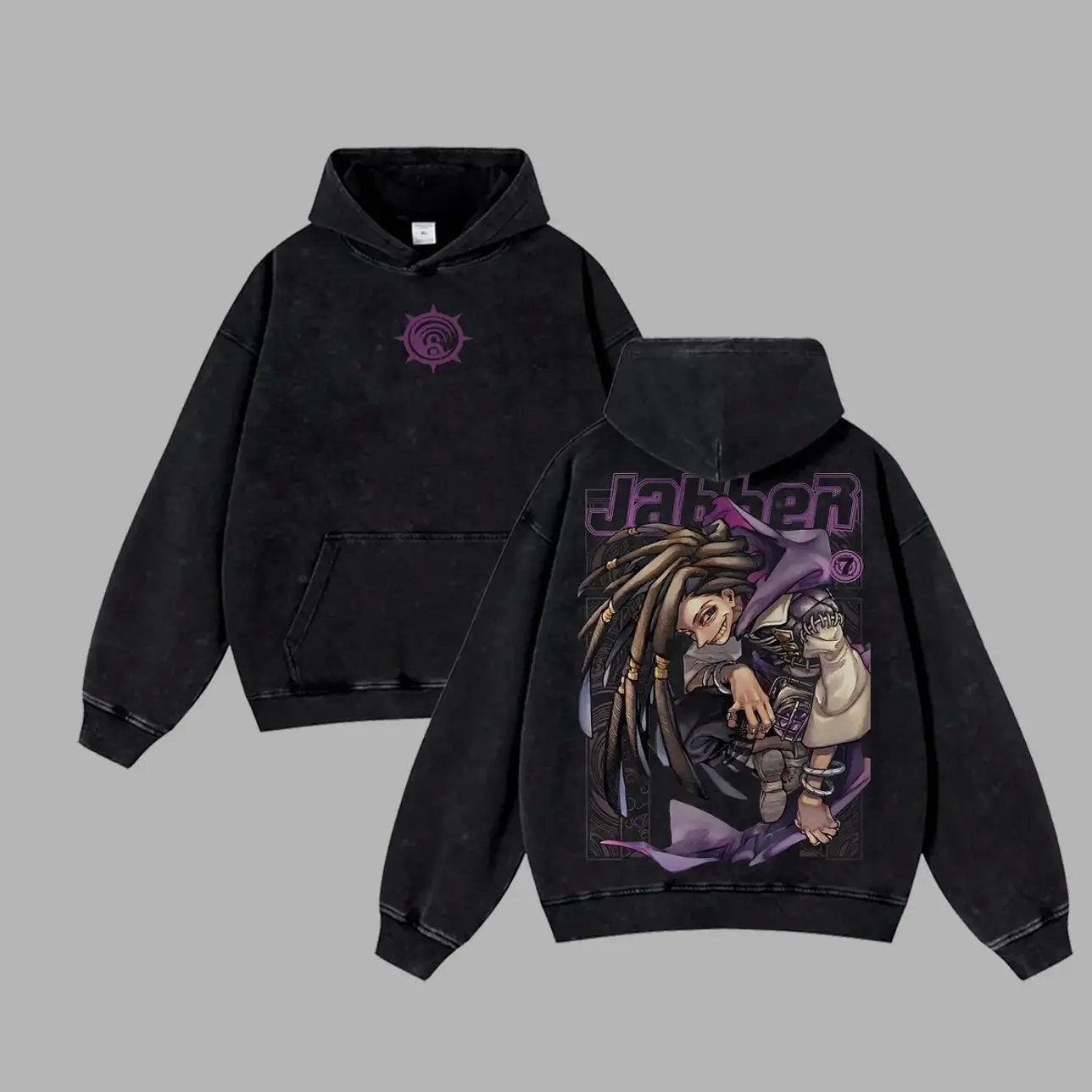 Gachiakuta Jabber The Mad Dog Retro Unisex Acid Washed Hoodie T-Shirt, Gachiakuta Merch, Grunge Anime Washed Oversized Tee, Aesthetic Anime Streetwear Gift, Soft Cotton Streetwear Clothes, Unisex Manga Apparel, Gift for Anime Fans, Christmas Gift 0ZS Q9V