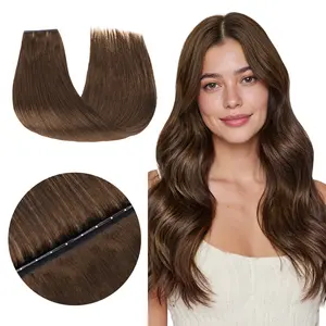 GOOGOO Butterfly Weft Extensions Human Hair Genius Weft PU Hole OVO Weft-thin,Double-layered One Piece Remy Human Hair