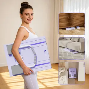 Pilates Board,Multi-functional Ab Exercise Board,FoldableHome Pilates Reformer with Knee Mat ,Timer andResistance Bands,Abs Workout Equipment forAbdominal & Core Strength Training trainer machine PLT sturdy structure Foldable