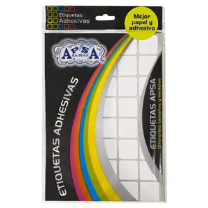 UOFFICE White Square Adhesive Labels 25mm x 25mm 480 Total for File Identification & Organizational Needs 12 Sheets with 40 Labels per Sheet