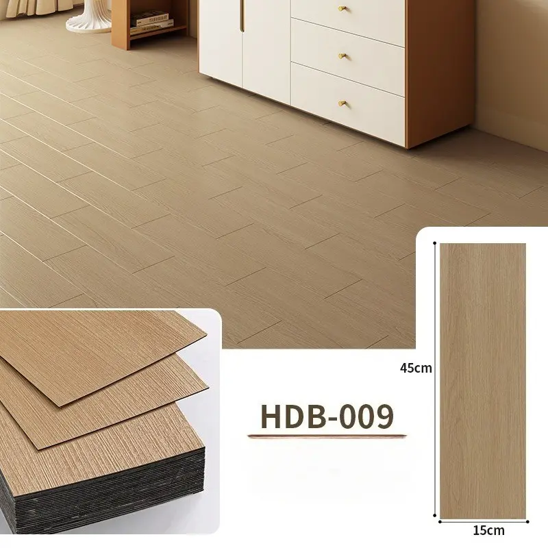 20pcs Self-Adhesive Floor Stickers, 45cm X 15cm, Removable Durable Vinyl, Waterproof Light Wood Grain Design, Bedroom & Home Decor