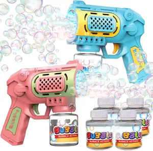 Bubble Gun Toys for 3+ Year Old Kids Boys Girls, 2 Pack Automatic Bubble Machine with Bubble Solution, Summer Outdoor Kids Toys for Ages 3-4,4-6,5-7, Birthday Gifts for 3 4 5 6 7 8 Year Old