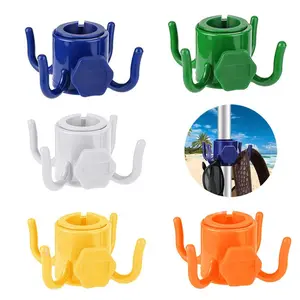 Beach Umbrella Hook Clip, 1 Count Four-corner Design Umbrella Hook Clip, Outdoor Tent Accessories for Towels, Bags, Hats
