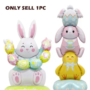 Easter Party Decoration Set, Includes 3D Eggs, Chick & Bunny Shapes, Perfect for Spring Celebrations, Fun Festive Accessories