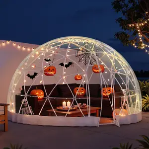 [Memorialday]VanAcc Garden Igloo Dome Tent, PVC Transparent Cover, Quick Connect Plug Installation, Waterproof Outdoor Dome for Winter, Bubble Tent for Patio, Backyard, Party, Wedding