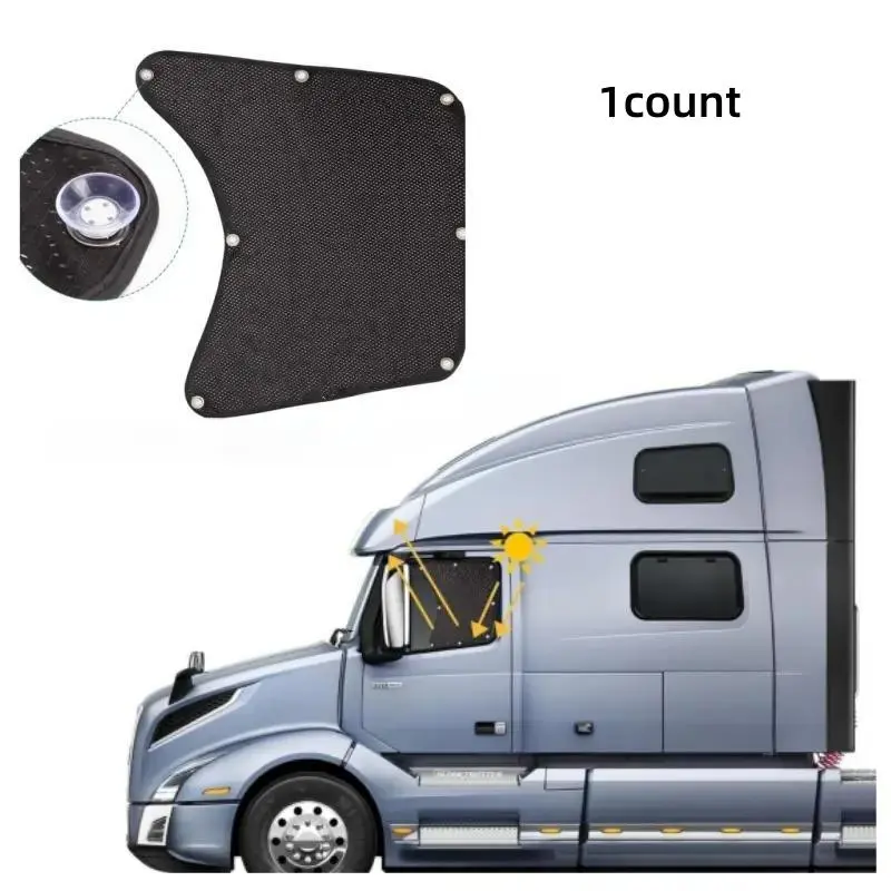 Car Side Window Sunshade, UV Protective Car Side Window Sunshade with Suction Cup, Universal Car Exterior Accessories for Truck, Car Essentials, Car Accessories, Durable Sun Shade Mesh, Windshield Sunshade, Semi Truck Sunshade