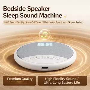 2026 New Product: Ultra-thin Pillow-Side Speaker with White Noise Function, Mini Bluetooth Speaker for Sleep