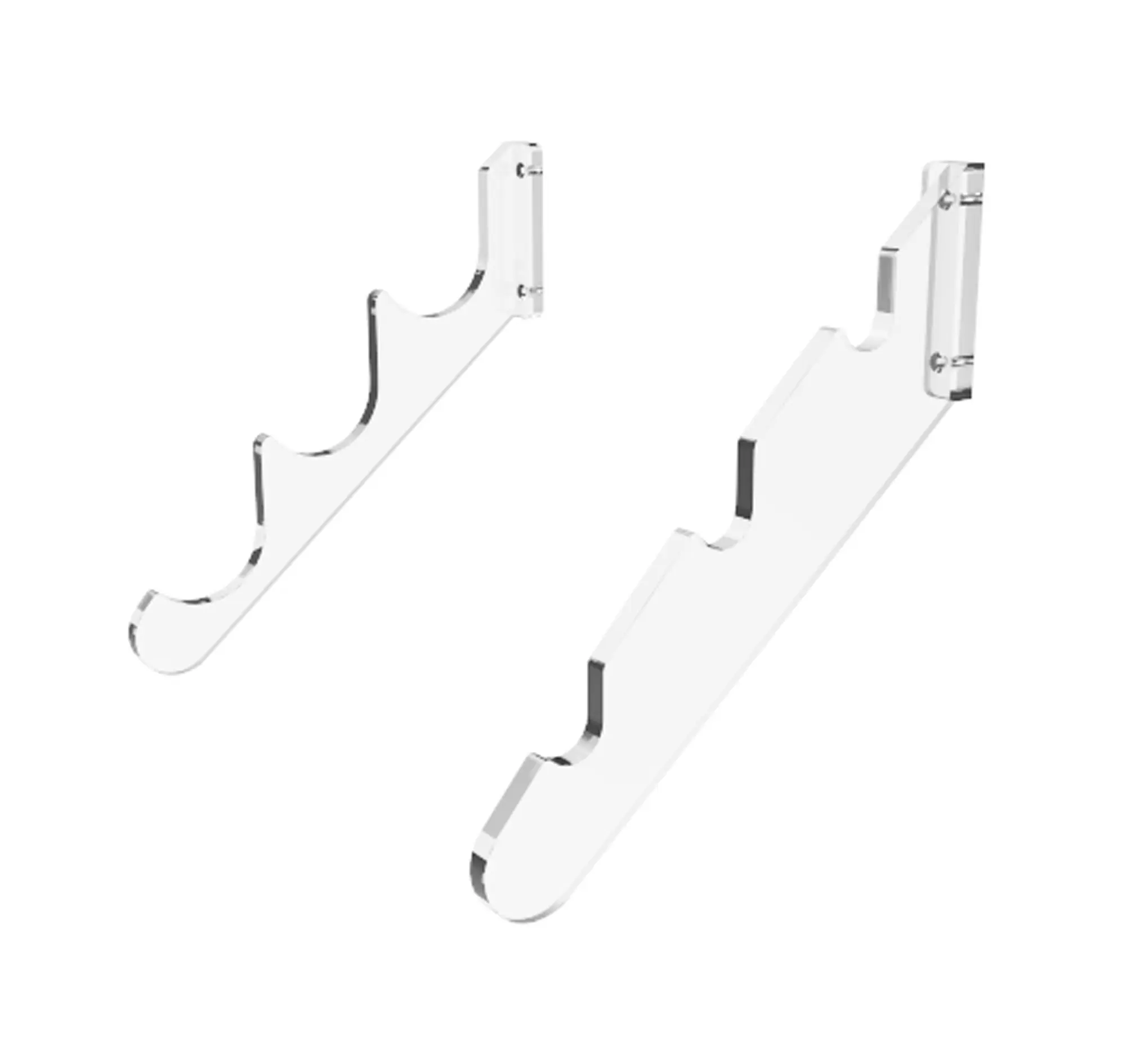 FixtureDisplays® Baseball Bat Display Rack, Clear Acrylic Baseball Bat Holder, Wall-Mount Bracket 18336-NF