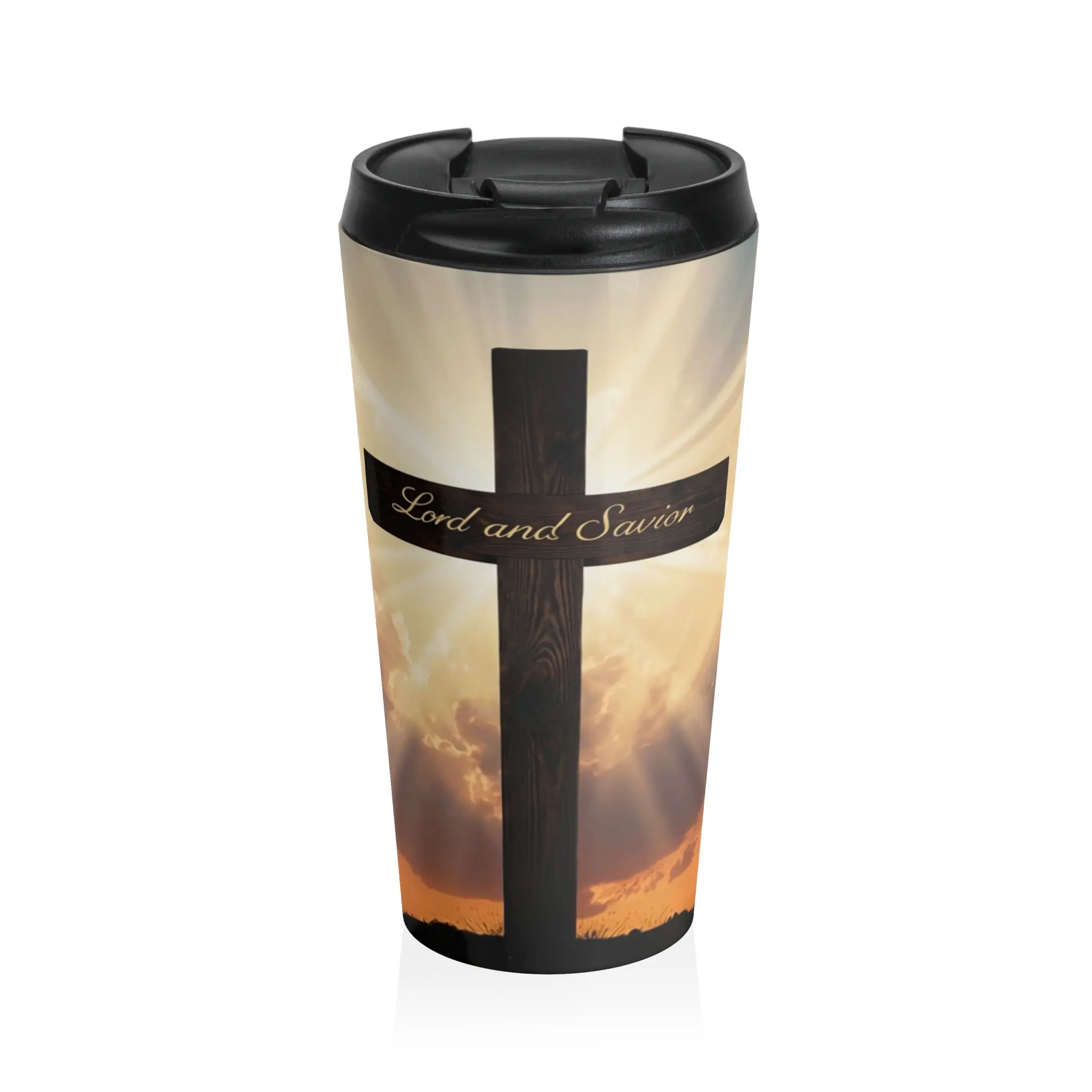 Lord and Savior Cross Travel Cup