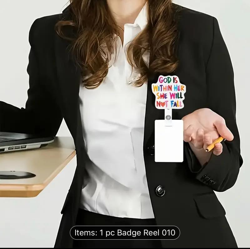 Retractable Medical Badge and Pass Holder Reel with ID Clip, Nursing and Office Badge Reel