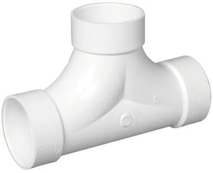 Charlotte Pipe & Foundry PVC004480800HA Two-Way Cleanout Tee, 4 in. Hxhxh