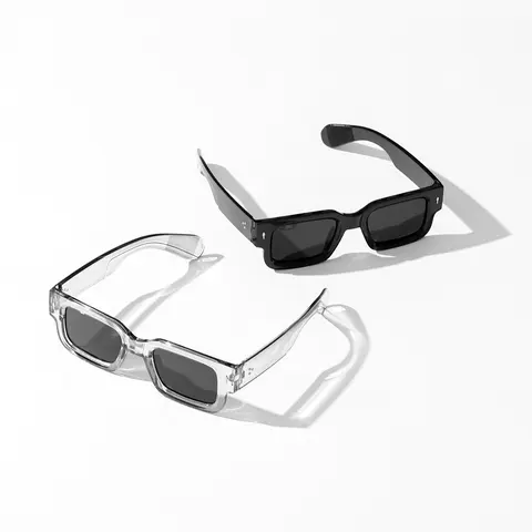 Women's Aesthetic Full Frame Black+Grey UV Blocking Street Style Shades - Trendy Casual Summer Eyewear, Sunglasses Gifts for His-and-Hers, Fall Outdoor Travel Essential