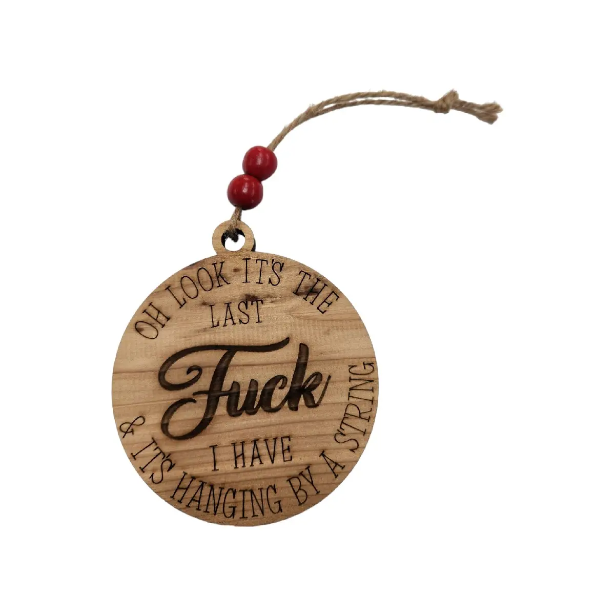 Last F word car charm , diffuser ornament made on real barn wood