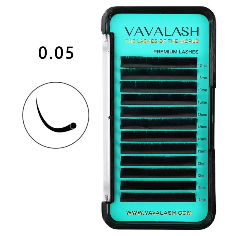 Vavalash Korean-Grade Individual False Eyelash Extensions - 0.05mm Thickness, CC Curl, D Curl, Multiple Lengths, Beauty Enthusiasts' Lash Enhancements, Eyelashes Extensions