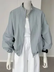 Women's Casual Elegant One-Piece Outdoor Jacket, Lightweight Breathable Sports Coat, Versatile Thin Windbreaker for Daily Wear, Outerwear
