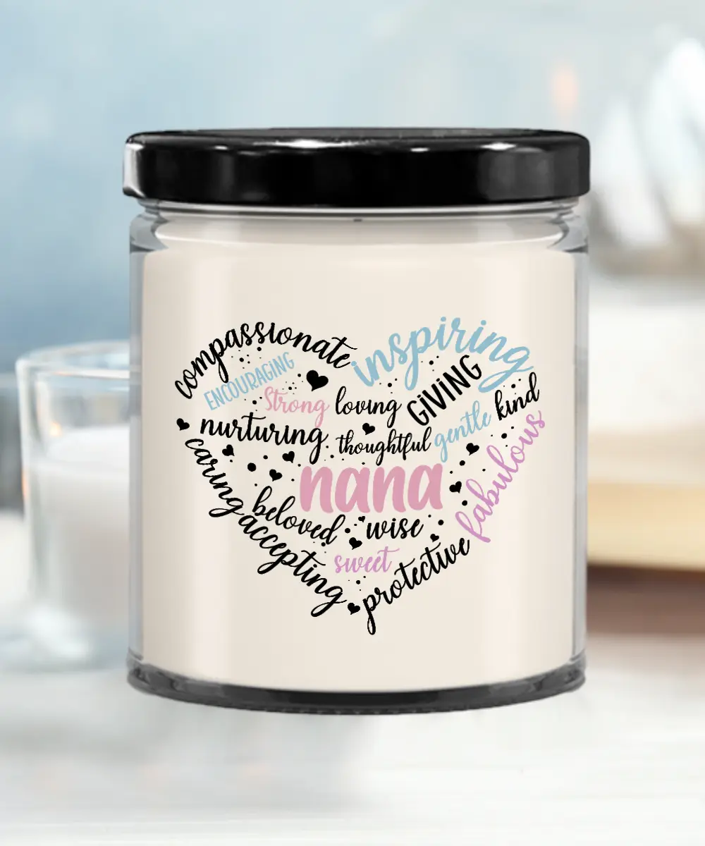 Mothers Day Gifts for Nana, Soy Candle for Grandma, Birthday Gift for Nana from Grandchild