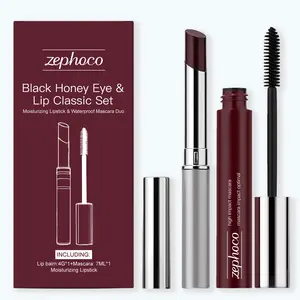 Black Honey Mascara & Tinted Lip Balm Duo, Natural Color, Lightweight Everyday Makeup for Eyes & Lips