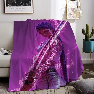 kpop demon hunters Throw Flannel All Weather Blanket Kneeling Blankets Fluffy Warm Winter Blanket Blankets on Offer Home Knee Throw Wearing Microfiber