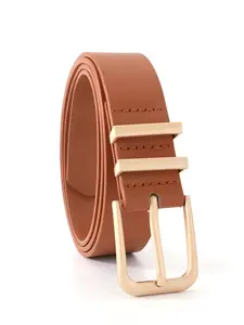 Women's Casual PU Leather Belt, Elegant Plain Design, Perfect for Jeans, All-Season Fashion Accessory, Stylish Women's Waist Belt