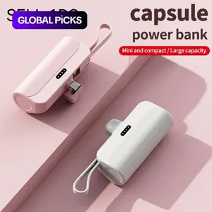 Portable Wireless 5000mAh Rechargeable Battery, Compact Power Bank with USB Input, High-Capacity Lithium-Ion Battery for Daily Use