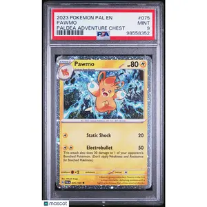 2023 POKEMON PAL EN-PALDEA EVOLVED PALDEA ADVENTURE CHEST #075 PAWMO PSA 9