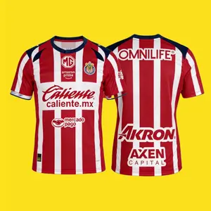 25 26 Chivas de Guadalajara Mexico LIGAMX Home Red Short Sleeve Soccer Jersey Fans Version Breathable