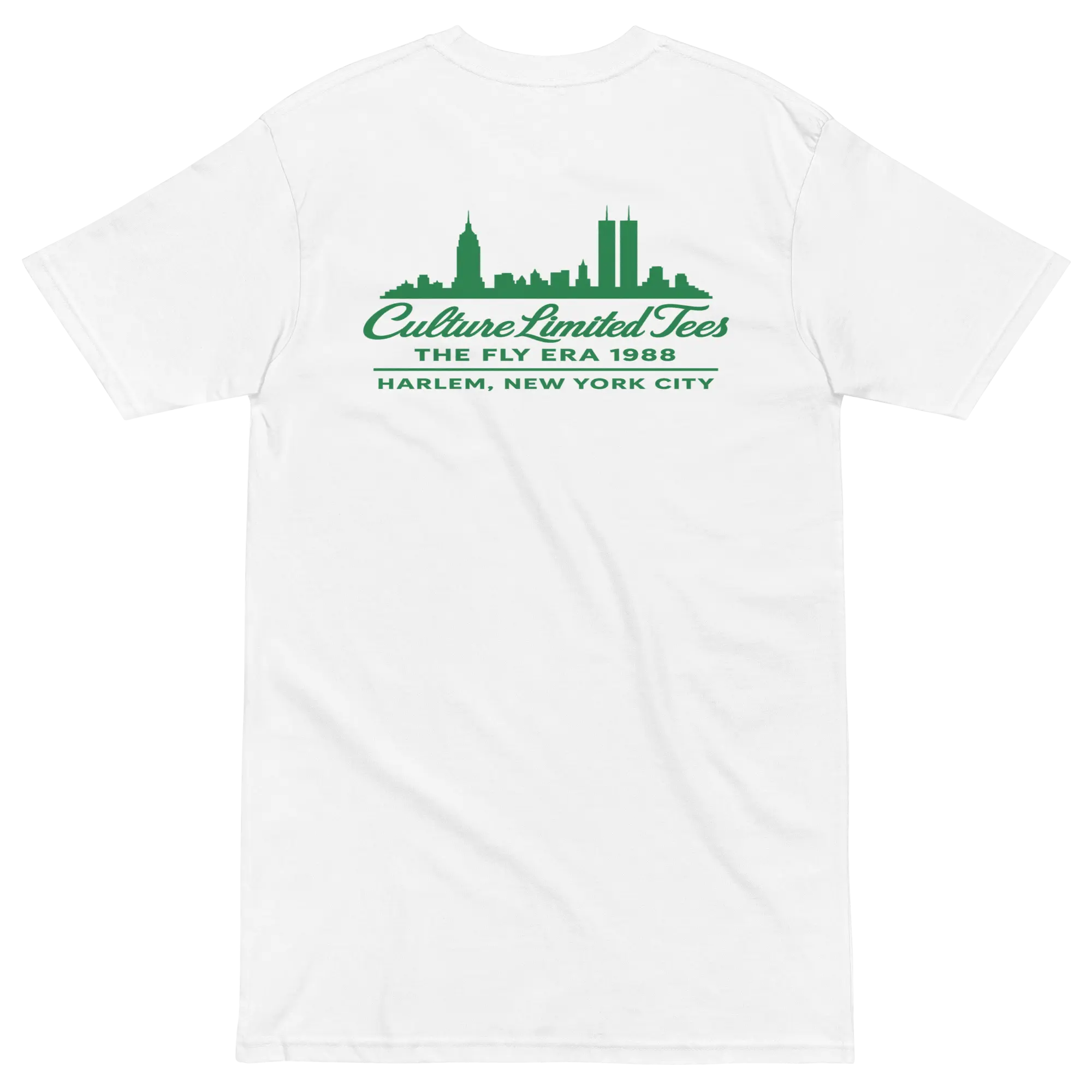 Twin Flames 88 NYC Skyline Heritage Tee (White/Green)