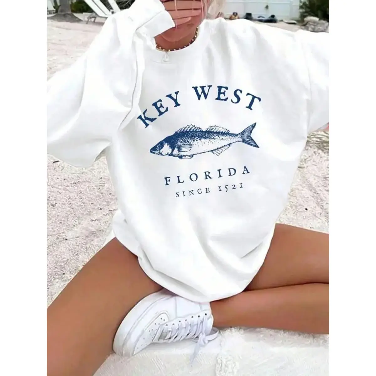 Cozy Season Ready: Women's Pattern Print Sweatshirt, Breathable Casual Pullover for Autumn Winter Layering, Everyday Comfort & Effortless Street Style