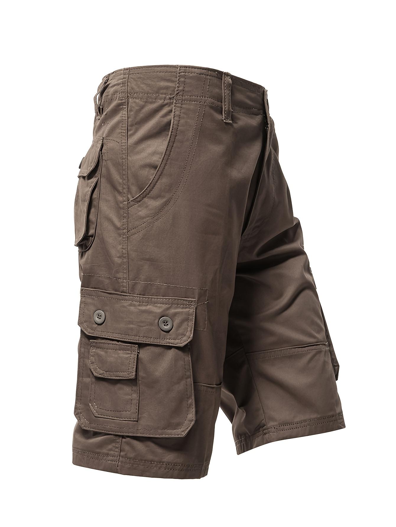 6-pack men&rsquo;s cargo pants, tactical men&rsquo;s shorts, men&rsquo;s shorts with multifunctional pockets, suitable for golf and outdoor activities, men&rsquo;s hiking shorts, wear-resistant, wrinkle-resistant, breathable shorts