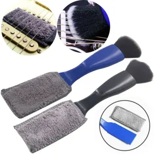 Double Head Guitar Cleaning Brush, Efficient Dust Removal Tool for Guitar Strings & Fretboards, Essential Guitar Maintenance Accessory